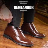 Winter Men Dress Boots Keep Warm Formal Shoes