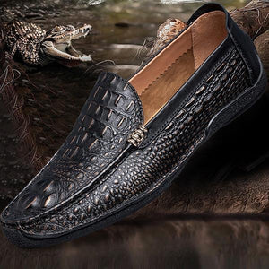 Alligator Fashion Casual Genuine Leather Men Shoes