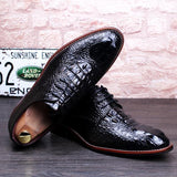 Men Luxury Crocodile Genuine Leather Breathable Shoes