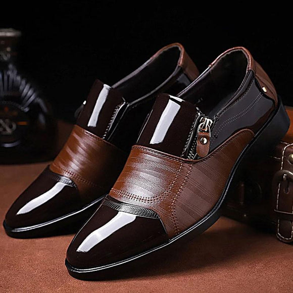 Autumn Plus Size Pointed Men Leather Shoes