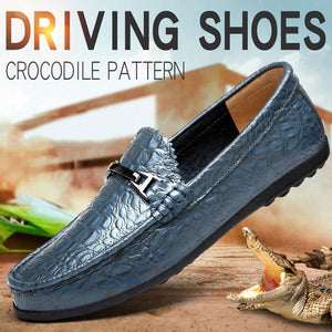 Fashion Genuine Leather Slip-on Men's Loafers Driving Shoes