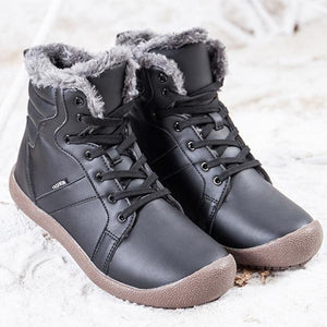 Casual Round Toe Snow Boots With Warm Fur