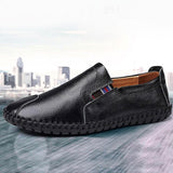 Fashion Casual Genuine Leather Breathable Slip on Men's Loafers