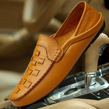 Fashion Genuine Leather Men's Casual Slip on Loafers