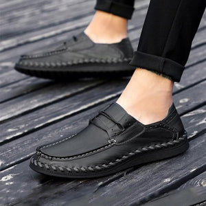 Male Soft Elastic Band Decorative Casual Loafer Oxford Shoes