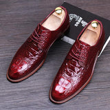 Men Luxury Crocodile Genuine Leather Breathable Shoes