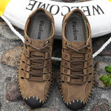 New Summer Large Size Leather Hole Shoes