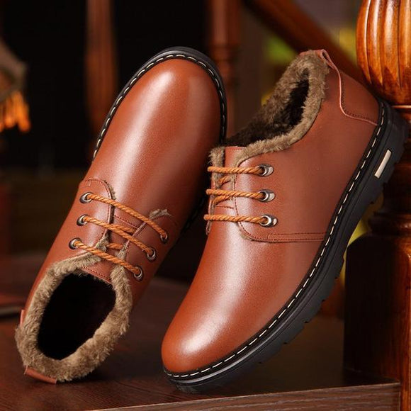 Winter Men Genuine Leather Casual Shoes