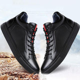 Big Size Split Leather With Fur Men Ankle Boots