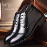 Winter Men Dress Boots Keep Warm Formal Shoes