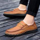 Male Soft Elastic Band Decorative Casual Loafer Oxford Shoes