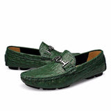 Alligator Soft Leather Loafers Men Shoes