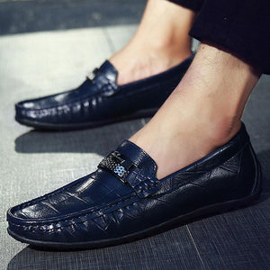 Fashion Genuine Leather Slip On Moccasins Men's Loafers