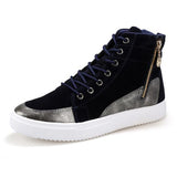 Fashion PU Leather Heavy-Bottomed High Top Mens Shoes