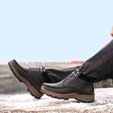 Big Size Super Thick Genuine Leather Casual Boots