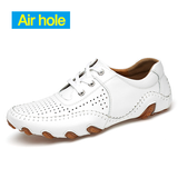 Hot Sale Large Size  Super Soft Leather Driving Shoes