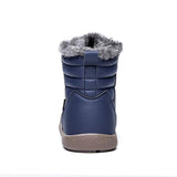 Casual Round Toe Snow Boots With Warm Fur