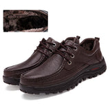 Autumn Winter Genuine Leather Big Size Men Casual Shoes