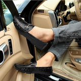 Alligator Soft Leather Loafers Men Shoes