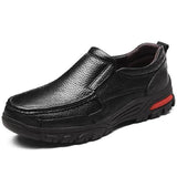 Autumn Winter Genuine Leather Big Size Men Casual Shoes