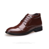 Winter Men Dress Boots Keep Warm Formal Shoes