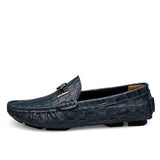 Alligator Soft Leather Loafers Men Shoes