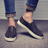 Fashion Style leather men flats shoes