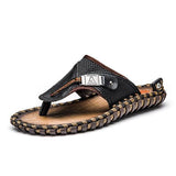 New Men's Flip Flops Genuine Slippers