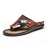 New Men's Flip Flops Genuine Slippers