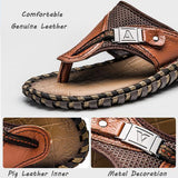 New Men's Flip Flops Genuine Slippers