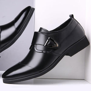 Men's Classic Leather Buckles Formal Wedding Office Monk Strap Footwear Dress Shoes