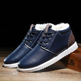 Fashion Microfiber Lace-up Push Warm Men Ankle Boots shoes