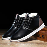 Fashion Microfiber Lace-up Push Warm Men Ankle Boots shoes