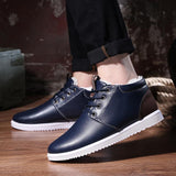 Fashion Microfiber Lace-up Push Warm Men Ankle Boots shoes