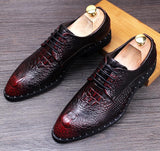 Brand Genuine Leather Men Business Oxfords Shoes