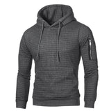 Men's Side Zipper Pullover Plaid Pullover Hoodie