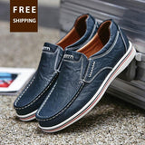 Plus Size Genuine Leather Slip on Casual Men Loafers