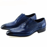 Luxury Italian Genuine Cow Leather Men Oxford Shoes