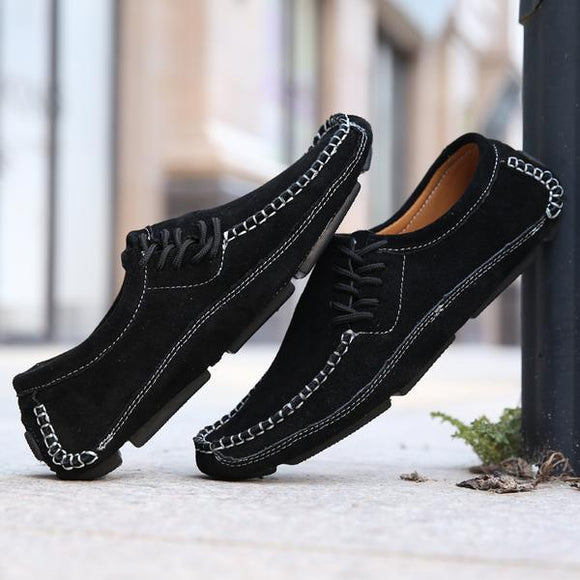 Faux Suede Classics Loafers Men Casual Driving Shoes