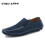 Faux Suede Classics Loafers Men Casual Driving Shoes