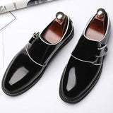 Men's Cool Handsome Patent Leather Pointed Toe Oxfords Business Office Style Dress Shoe