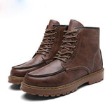 Men's Boots-Retro Style Leather Motorcycle Boots