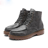 Men's Boots-Retro Style Leather Motorcycle Boots