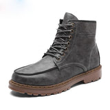 Men's Boots-Retro Style Leather Motorcycle Boots