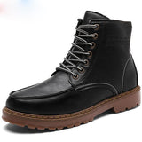 Men's Boots-Retro Style Leather Motorcycle Boots