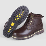 Men's Boots-PLUS SIZE Warmest Genuine Leather Men's Snow Boots