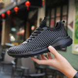 Men's Fashion walking Jogging woven Running Sneaker Shoes