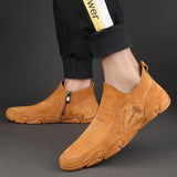 Genuine Leather Men's Fashion Ankle Boots