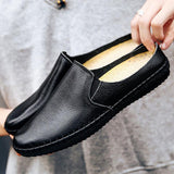 British Style Slip on Flat Loafers Lazy Men's Casual Sandals