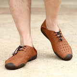 Leisure Style Male Summer Shoes Soft Leather shoe For Men